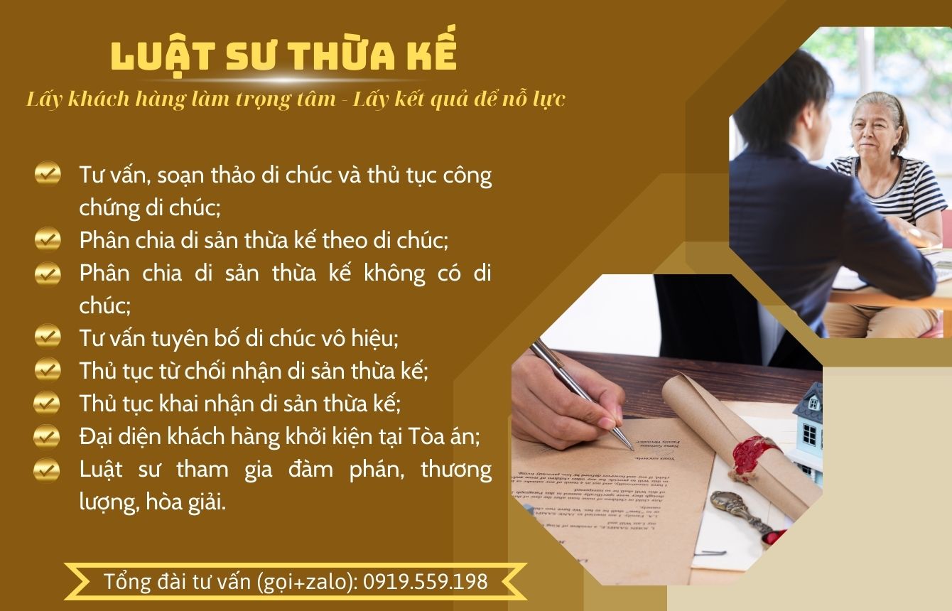 Luật sư tư vấn thừa kế huyện Trảng Bom